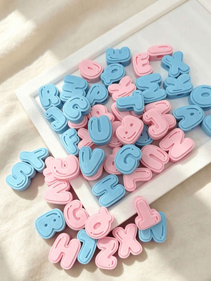 1pc 26 English Alphabet Colorful Letter Accessories DIY Handmade Craft Materials Creative Patchwork Decorative Pieces Atmospheric Desktop Ornament Best Gift Choice Macaron Color Scheme Decorative Accessories