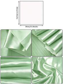48Pcs 30x30cm(11.8x11.8inchs) Mouse Tail Green Satin Square Cloth Napkins Set, Soft, Hemmed, Washable And Reusable, Suitable For Party, Wedding, Dinner, Banquet, Restaurant Table Decoration - Mint Green - View 10