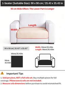 1pc Cute Puppy Embroidery Sofa Cover, Non-Slip Striped Sofa Protector, Wavy Edge Pet-Friendly Living Room Sofa Cover - Beige - View 12