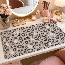 Grey Beige Abstract Leopard Print Extended Mouse Pad, Large Desk Mat, Suitable For Vanity, Home Office And Computer Setup, Neutral Minimalist Modern Animal Print Decor - View 4