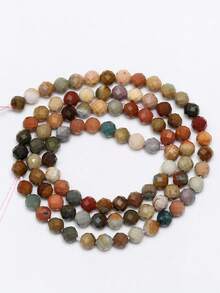 1 Strand 2/3/4mm Natural Alashan Agate Faceted Stone Beads Tiny Small Spacer Beads For Jewelry Making DIY Bracelet Accessories - Multicolor - View 10