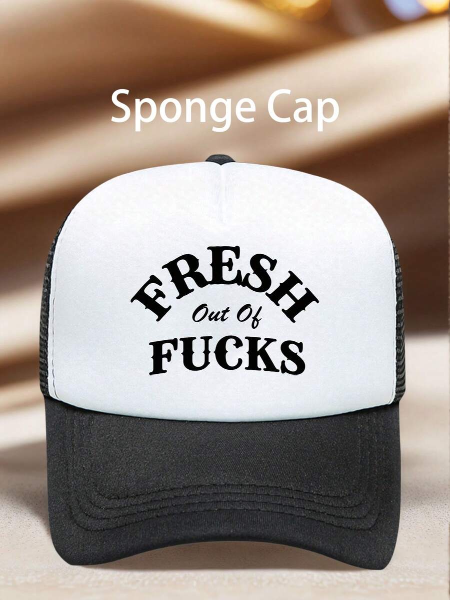 1pc Men Hat Letter Printing Adjustable Hats Perfect For Outdoor Activities, Gatherings, Travel, And Sun Protection-It's The Ideal Gift.