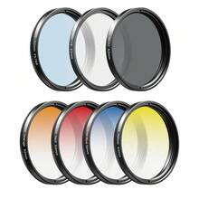 APEXEL 7-In-1 Phone Filter Kit, 52mm ND32/CPL/Starlight/Gradient, For Smartphones, DSLRs, Quick Mount, Creative Effects - A - View 4