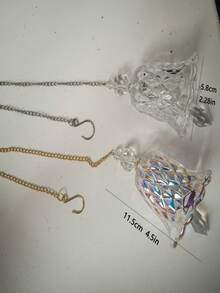 1pc Crystal Light-Catching Bell Pendant, Rainbow Glass Material, Light-Catching Wind Chime Window Prism, Colorful Rainbow Maker, Suitable For Indoor And Outdoor Home, Garden And Balcony Decoration, Autumn Home Decor, Christmas Tree Decoration And Christmas Gift - Multiple Styles - View 5