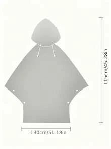 A EVA Raincoat Suitable For Hiking, Multifunctional, Unisex Transparent Raincoat, Backpack Rain Cover, Ideal For Camping And Trekking - Multicolor - View 2