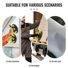 2Pcs 8 Inch Glass Suction Cup Heavy Duty Vacuum Lifter Max Load 250KG For Glass Marble Tile Granite Window Handling - Multicolor - View 6