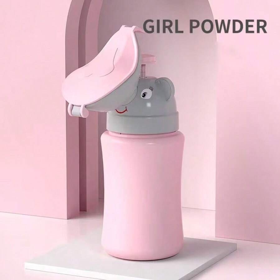 Portable Urine Potty, Cute Elephant Shaped Leak-Proof Potty Training Container, Reusable Children's Urinal, Suitable For Travel, Car Rides, Outdoor Camping - Multicolor - View 1