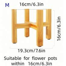 1 Wooden Bamboo Plant Stand, Plant Display Shelf, Living Room Window Sill Flower Stand, Desktop Flower Stand, Pot Not Included - One Size Fits All - View 7