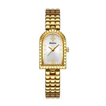 YaLaLuSi Brand 1pc Elegant Women's Wrist Watch, Exquisite Small Square Dial Design - Gold - View 13