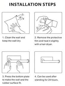 1 pieza Portarrollos de papel higiénico de acero inoxidable, Dispensador de rollo de papel higiénico para baño - Multicolor - Ver 9