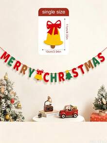 Christmas Bunting Decoration Atmosphere Scene Arrangement Photo Backdrop Garland Hanging Ornament DIY Hanging Decoration Pendant Banner Light Decor Accessories, String Lights Not Included - Christmas Style - View 4