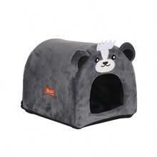 ITANDME Winter Guinea Pig Hideout, Animal-Shaped Rabbit Hideaway, Non-Slip Base & Removable Pad, Easy To Assemble And Disassemble With Zipper & Machine Washable, For Dwarf Rabbits, Guinea Pigs, Ferrets, Chinchillas, Hedgehogs, And Other Small Animals - View 11