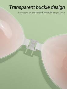 Women's Self-Adhesive Silicone Strapless Bra, Invisible Push-Up Design Breast Pads, Invisible Adhesive Bra, Perfect For Wedding And Prom Dresses - Multicolor - View 4