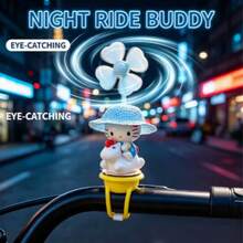 SANRIO Car Dashboard Ornament, Cute Cartoon Rotating Windmill Decor, Non-Electric Rotating Windmill Ornament For Bicycle, Motorcycle, Scooter And Car Decoration, Back To School Gift - Multicolor - View 2