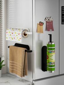 Adhesive Single Towel Bar,Drill‑Free Wall‑Mounted Towel Holder Rack,Rustproof Metal Hand Towel Hanger For Bathroom,Kitchen,Shower Wall Storage Wall Mount Towel Hanger,Bathroom Towel Bar, Hand Towel Holder,Drill‑Free Towel Rack - Multicolor - View 12