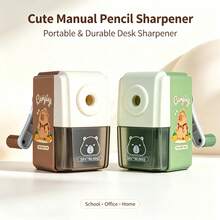 Pencil Sharpener, Authentic Capybara! Portable Cartoon Hand-Crank Pencil Sharpener, Manual Pencil Sharpener With Large Capacity Debris Collection Box, Suitable For Children, Students, School, Home Use Desktop Stationery - A - View 2