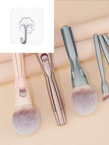 4pcs/Set Magnetic Travel Makeup Brush Set, Compact Travel Makeup Brushes For Powder, Blush, Eyeshadow & Detail Makeup, Lightweight Beauty Tool Set For Daily Use & Travel,Handbag Essentials & Gifts For Women - A - View 10