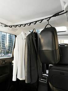 Car Clothes Drying Rack, Adjustable Car Clothes Hanging Rack, Travel And Daily Use, Clothesline - Multicolor - View 7