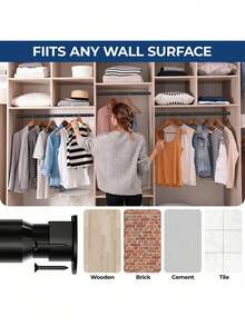 1PC Black/Silver Stainless Steel Telescopic Shower Curtain Rod, 2.5CM Diameter, Multiple Lengths, Shower Curtain Rod, Curtain Rod, Closet Hanging Rod, Telescopic Rod, Drying Rack, Hanging Rod, Support Rack, Kitchen Tool Storage Rod, Tension Rod, Spatula Hanging Rod, Spoon Hanging Rod, Cutting Board Hanging Rod, Kitchen Towel Hanging Rod, Whisk Hanging Rod, Soup Ladle Hanging Rod, Stainless Steel Material, Easy Installation, No Adhesive Needed - Silver - View 7