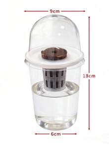 10pcs - Hydroponic Planting Pots, Transparent Cylindrical Plastic Planting Pots - Hydroponic Planting Set, High Transparency Hydroponic Cups, Transparent Design For Easy Root Growth Observation, Perforated Design To Promote Ventilation And Prevent Root Suffocation, Suitable For Hydroponic Plant Propagation, Can Be Used As Office, Home Or Garden Decor. - A - View 3