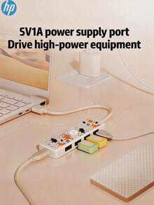 HP Docking Station USB With Type C Charging Adapter 2.0 Splitter Compatible With Apple Laptop Converter 4K Projection PD Charging Docking Station Four In One - View 7