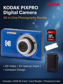 Kodak FZ55 Digital Camera: Entry-Level Compact Point-And-Shoot Camera For Home Use, 16.35MP Resolution, 28mm Wide-Angle Lens, 5x Zoom, 1080p Video Recording, 2.7-Inch Screen, Scene Modes, Portable For Home And Travel Use. - View 21