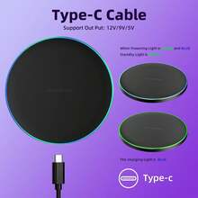 Portable Fast Wireless Charger, Compatible With IPhone 15W Fast Charger, Compatible With IPhone 17/16/15/14/13/12, Compatible With Samsung Series, Portable Phone Charger - Multicolor - View 8