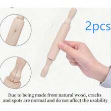 Wooden Rolling Pin, 360° Non-Stick And Wax-Free, For Making Dough, Dumpling Wrappers, Also As A Baking Tool - Multicolor - View 16