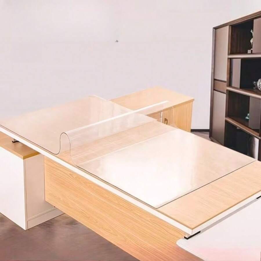PVC 0.25mm Thick Transparent Tablecloth, Transparent Tablecloth Table Mat Protective Film, Scratch-Resistant And Heat-Resistant Tablecloth, Table Surface Protective Film, Tabletop Protector, Suitable For Home, Hotel, Dining Tablecloth, Coffee Table