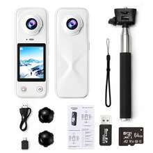 Dual Front And Rear Camera Panoramic HD Action Camera, 200° Wide Angle Anti-Shake Street Photography Cycling Camera, 2-Inch HD IPS Display, Can Be Used As Computer Webcam, 1500mAh Rechargeable Lithium Battery, Suitable For Teenagers, Students, Bloggers Vlog, Travel And Creation. - View 16
