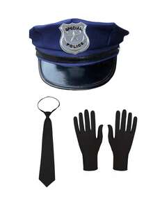 1pc/2pcs Police Hat, Security Guard Hat, Halloween Costume Hat, Valentine's Day Gift, Valentine's Day Supplies, Christmas Costume, Suitable For Holiday Parties, Can Be Paired With Sexy Uniforms And Lingerie - A - View 13