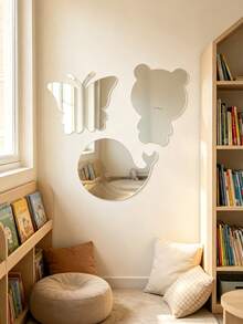 1pc Unbreakable Acrylic Mirror Non-Glass Shatterproof For Kids Room Baby Room,Baby Room Decor,Baby Essentials,Room Decor For Girl - Multicolor - View 1