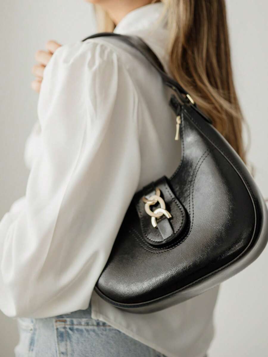 Santorini handbag Women's Medium Baguette Shoulder Bag, Stylish And Casual - 查看 1