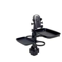 1pc 360° Rotating Car Tray, ABS Material Multi-Function Car Cup Holder With Detachable Tray, Adjustable Base And Dual Cup Holders, Practical Car Interior Accessory, Can Hold Small Items, Suitable For Car Dining And Drinking - One Size - View 4