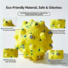 New Pet Toy Ball Popcorn Teething Ball Durable Dog Chew Toy High Elasticity Dog Toy Ball - Multicolor - View 5
