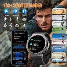 FFYTIEAZ Heavy Duty GPS Outdoor Sports Smart Watch T-RX 3 Ultra, Durable, 1.43" Ultra-Clear AMOLED Touch Screen, L1+L5 Dual-Band Positioning Support Wireless Calling And Compass Function, Altimeter Barometer, 5ATM Waterproof Watch, 170+ Sports Modes, Fitness Tracker, High-Quality Anti-Scratch Anti-Drop Watch, Compatible With IOS/Android, 500mAh Battery Capacity, Best Holiday Gift - View 8