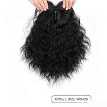 14 Inch/10 Inch Starry Mesh Corn Hair Extensions - Mom Hair Volume Recovery Hairpiece, Top Coverage For Gray Hair, Fluffy And Lightweight, Natural Curl; Suitable For All Types Of Users, Easy To Wear - Multicolor - View 3