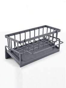 Minimalist Automatic Tilting Drain Tray Sink Organizer, Unisex, Suitable For Home Cooks, Minimalist Kitchen Dish Drying Rack, Can Hold Sponges, Brushes, Soap, Kitchen Essential Home Storage Accessory - Multicolor - View 10