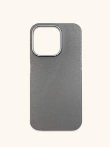 1pc 4-Color Optional Solid Color Lychee Texture Faux Leather Large Window Phone Case, Ins Premium Minimalist Business Solid Color Leather Texture, A Classic Black / B Beige White / C Premium Gray / D Caramel Brown, Faux Leather Matte Lens Raised Full Coverage Anti-Drop Soft Shell, Autumn/Winter Commute Versatile, Suitable For Personal Use And Gift; Compatible With IPhone Case & Galaxy Case, Compatible With IPhone 17 - Multicolor - View 46
