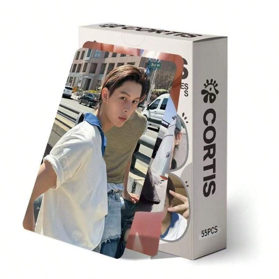 Hot - 55pcs CO RTIS Laser Photocards An Qian Hao Main Trainer KPOP Merchandise LOMO Cards