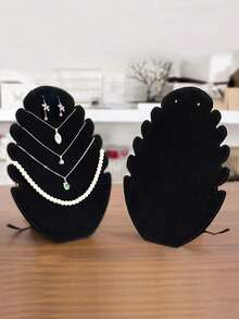 1/2/3pcs Jewelry Display Stand Bust Holder, Necklace Pendant Earring Display Rack Stand, Jewelry Tower Stand, For Necklace, Pendant, Earring, Display Rack - Flame Flocking - View 5