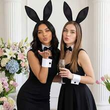 Ladies Halloween Rabbit Dress Up Accessory Set, Cute Style, Suitable For Role Playing, Halloween, Makeup Ball, Stage Performance, Easter, Carnival - Multicolor - View 4