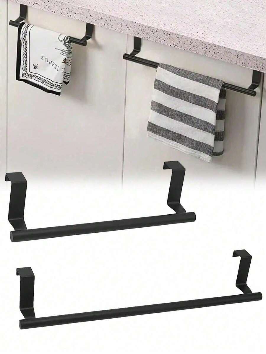 Cabinet Door Towel Rack - No Drill Space-Saving Hook, Door Mounted, Suitable For Kitchen, Bathroom And Cabinets - Can Hang Towels And Rags - Easy Installation, Kitchen Storage, Bathroom Storage, Bathroom Accessories, Modern Home Decor, Back To School Gift, Kitchen Storage, Suitable For Back To School Season, Bathroom Towel Rack