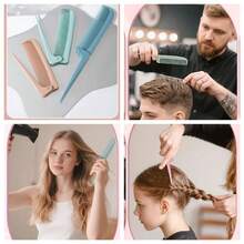 1/2/4 buah Sisir Ekor Tikus Lipat, Sisir Pemisah Rambut Bergigi Halus Portabel, Sisir Penata Rambut Anti-Statis untuk Mengepang, Membagi Rambut, Memotong Rambut, Sisir Rambut untuk Bepergian - beraneka warna - View 6