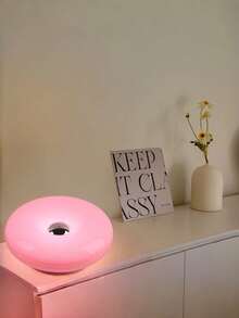 Đèn bàn cảm ứng hình bánh donut màu cam thiết kế sáng tạo hiện đại, 3 màu điều chỉnh độ sáng, sạc lại được, công tắc điều khiển cảm ứng, phù hợp trang trí phòng ngủ và bàn làm việc - nhiều màu - Xem 9