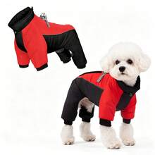 Small Dog 4-Legged Winter Warm Jacket, Back With Reflective Strip And D-Ring Leash Attachment, Dog Snow Suit 4-Legged Warm Jacket (Only Suitable For Small Dogs) - Multicolor - View 21
