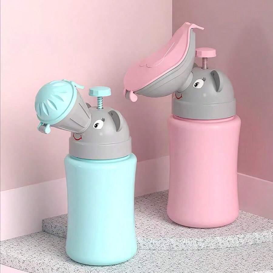 Portable Urine Potty, Cute Elephant Shaped Leak-Proof Potty Training Container, Reusable Children's Urinal, Suitable For Travel, Car Rides, Outdoor Camping - Multicolor - View 1
