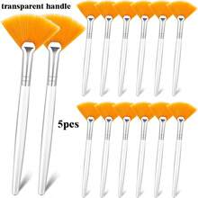 1/3/5/20pcs Fan Makeup Brushes, Face Care Mask Application Brushes, Soft Makeup Skincare Tools, Acidic Brushes For Estheticians, Suitable For Mud Masks, Toners, Creams, Spa Skincare Tools - Multicolor - View 29