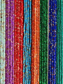 Yumfeel 3mm Multicolor Faceted Imperial Stone Shoushan Stone Small Beads, Length 38cm/15 Inches, Approx 120-125pcs Malachite Mini Spacer Beads, For DIY Necklace Bracelet Ring, Jewelry Making Material Beads - Malachite - View 9
