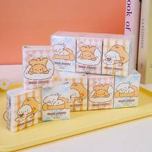 1/2/4/9/18/36acks Of Cartoon Pattern Handkerchief Paper, Cute Dog Pattern, Portable Small Packaging Tissue Paper, Handkerchief Paper And Student Pocket Tissue Paper, Essential Items For Returning To School, Daily Cleaning Tissue Paper, Travel Set - Multicolor - View 6